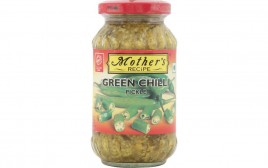 Mother's Recipe Green Chilli Pickle  Glass Jar  300 grams